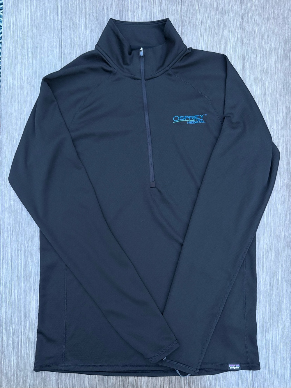 Patagonia Capilene Midweight 1/4 Zip-Neck Base Layer Mens In Black Size M *Logo*